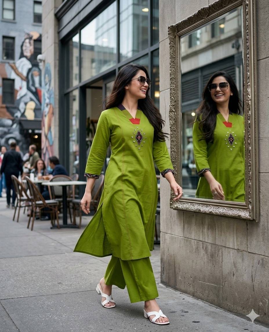 MIRROR By Kaamiri Tree 1001 To 1006 Series Beautiful Festive Suits Colourful Premium Bloom Cotton  Co-ord sets At Wholesale Price